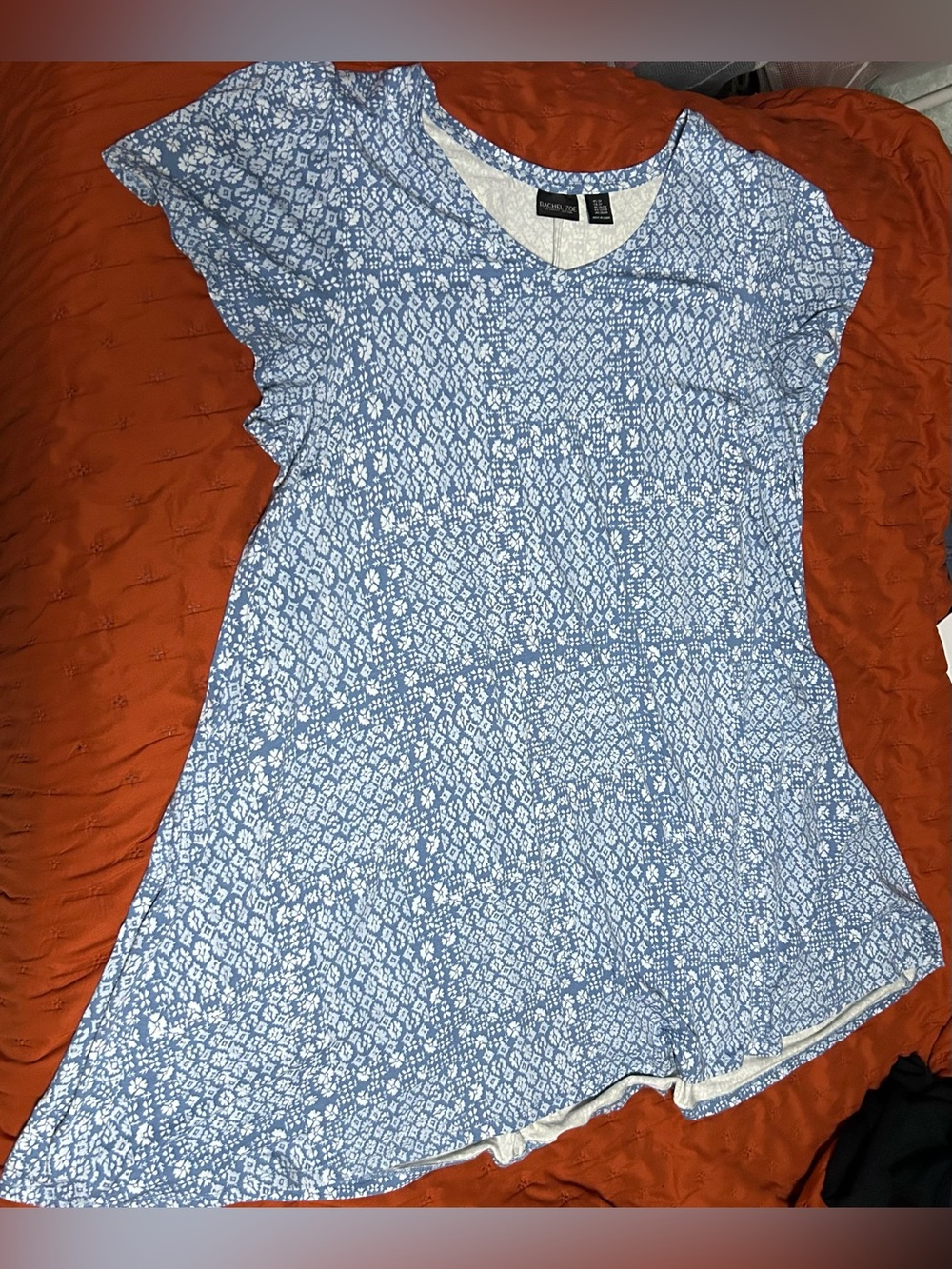 Plus size blue t-shirt dress 3X